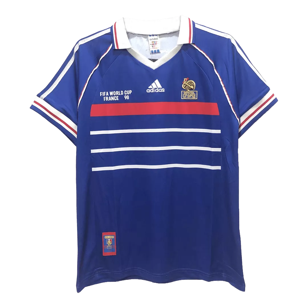 Retro 1998 France Home Soccer Jersey