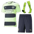 Kid's Manchester City Third Away Soccer Jersey Kit(Jersey+Shorts+Socks) 2022/23 - soccerdealshop