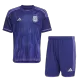 Argentina Away Soccer Jersey Kit(Jersey+Shorts) 2022 - soccerdeal