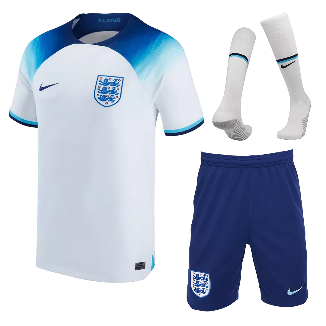 England Home Soccer Jersey Kit(Jersey+Shorts+Socks) 2022