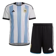 Argentina Home Soccer Jersey Kit(Jersey+Shorts) 2022 - soccerdealshop