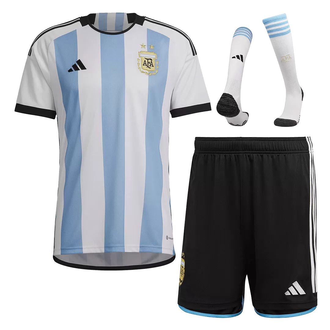 SignMESSI #10 Argentina Jersey 2022 Authentic Home -THREE STARS