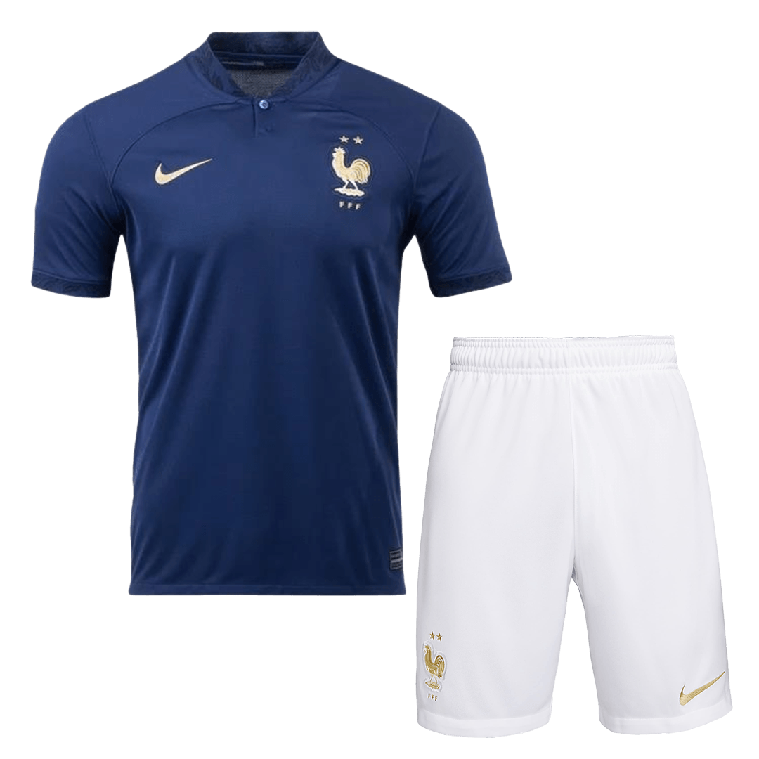 satelliet Geavanceerd schoorsteen France Home Soccer Jersey Kit(Jersey+Shorts) 2022