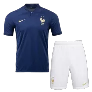 France Home Soccer Jersey Kit(Jersey+Shorts) 2022 - soccerdealshop