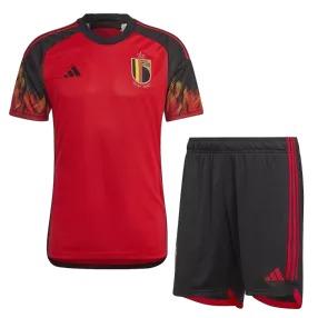 Belgium Home Soccer Jersey Kit(Jersey+Shorts) 2022 - soccerdeal