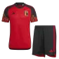 Belgium Home Soccer Jersey Kit(Jersey+Shorts) 2022 - soccerdealshop