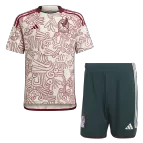 Mexico Away Soccer Jersey Kit(Jersey+Shorts) 2022 - soccerdealshop
