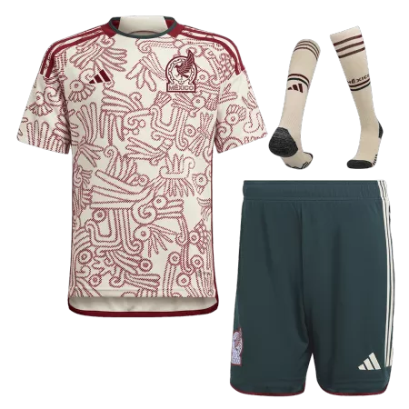Mexico Away Soccer Jersey Kit(Jersey+Shorts+Socks) 2022 - soccerdeal