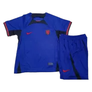 Kid's Netherlands Away Soccer Jersey Kit(Jersey+Shorts) 2022 - soccerdealshop
