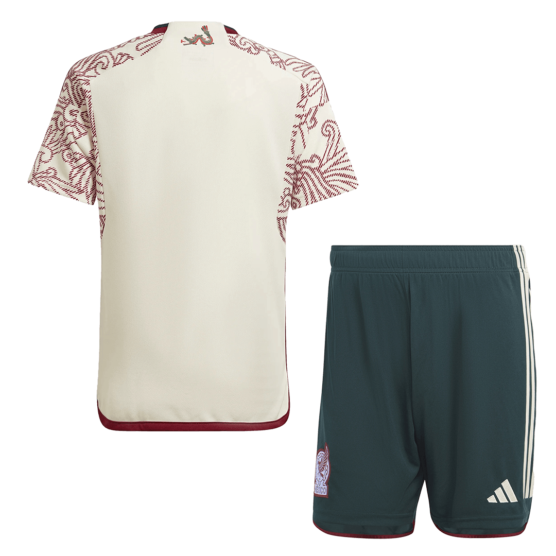 Mexico Away Soccer Jersey Kit(Jersey+Shorts) 2022 - soccerdeal