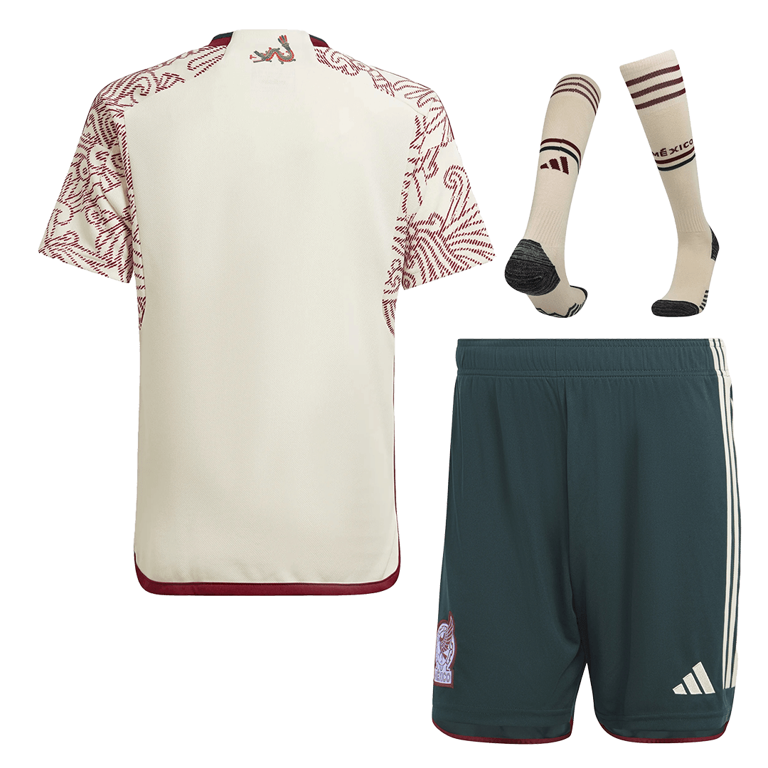 Mexico Away Soccer Jersey Kit(Jersey+Shorts+Socks) 2022 - soccerdeal