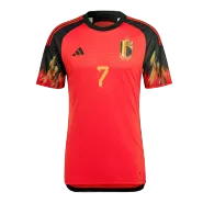 Authentic DE BRUYNE #7 Belgium Home Soccer Jersey 2022 - soccerdeal