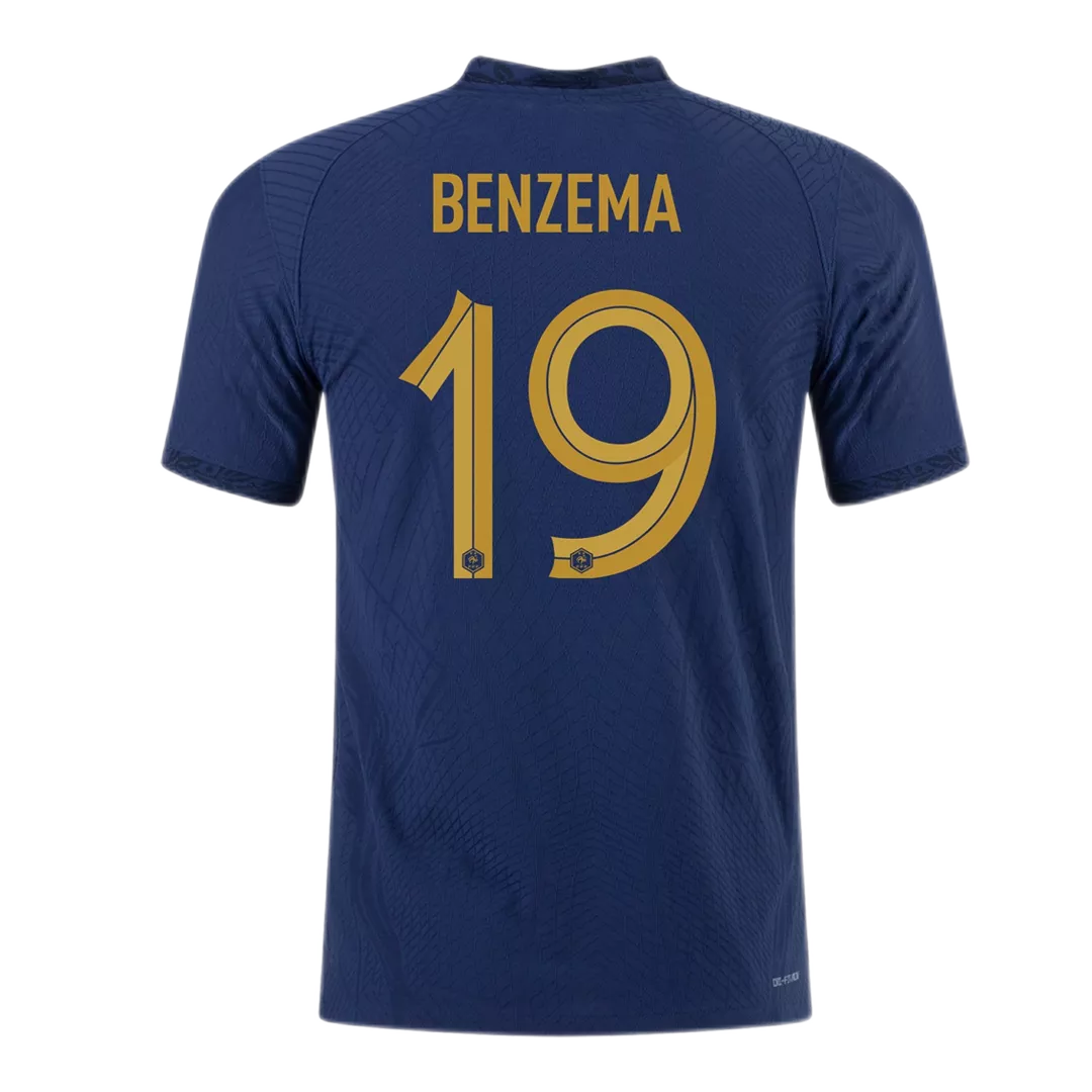 Authentic BENZEMA #19 France Home Soccer Jersey 2022
