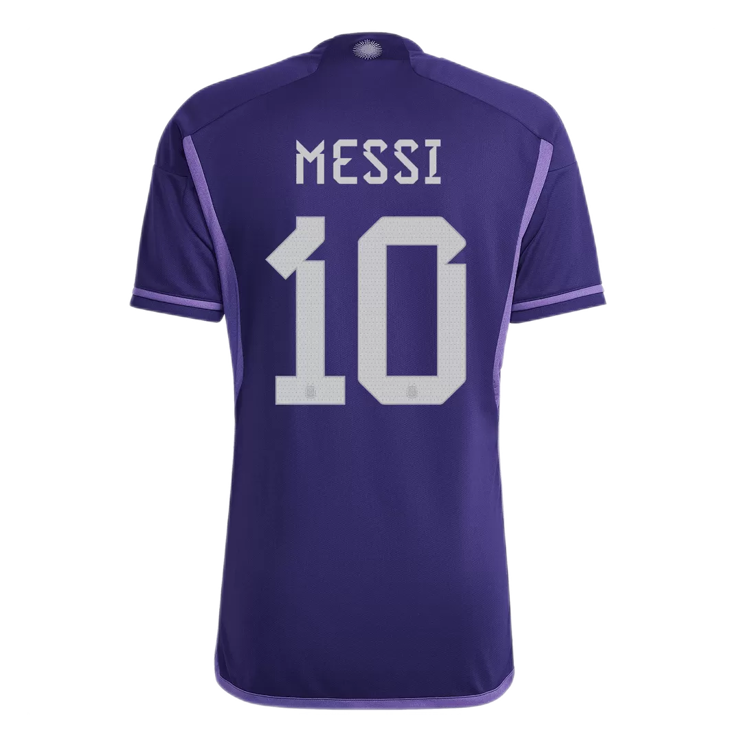 : 2021 Argentina #10 Leo Messi Away Kids Soccer Jersey