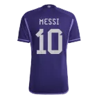 MESSI  #10 Argentina 3 Stars Away Soccer Jersey 2022 - soccerdealshop