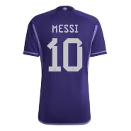 MESSI  #10 Argentina 3 Stars Away Soccer Jersey 2022 - soccerdealshop