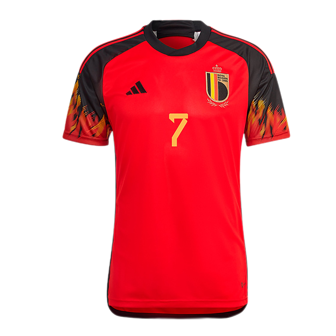 DE BRUYNE #7 Belgium Home Soccer Jersey 2022 - soccerdeal