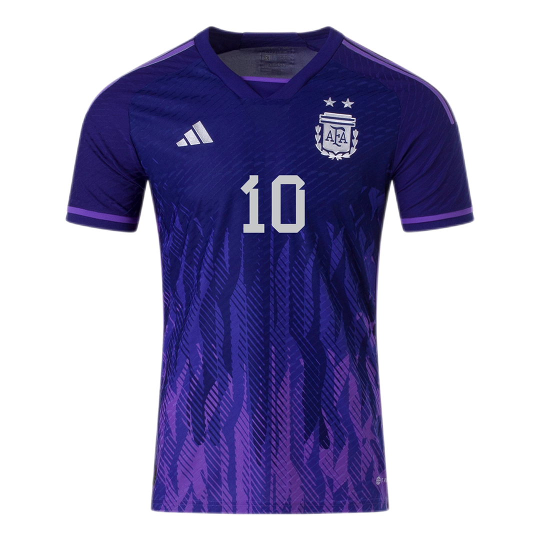 Authentic Messi #10 Argentina Away Soccer Jersey 2022 - soccerdeal
