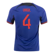 VIRGIL #4 Netherlands Away Soccer Jersey 2022 - soccerdealshop