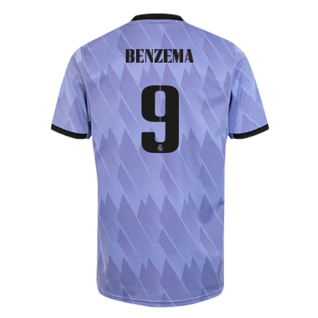 Buy Official 2022-2023 Real Madrid Long Sleeve Away Shirt (BENZEMA 9)