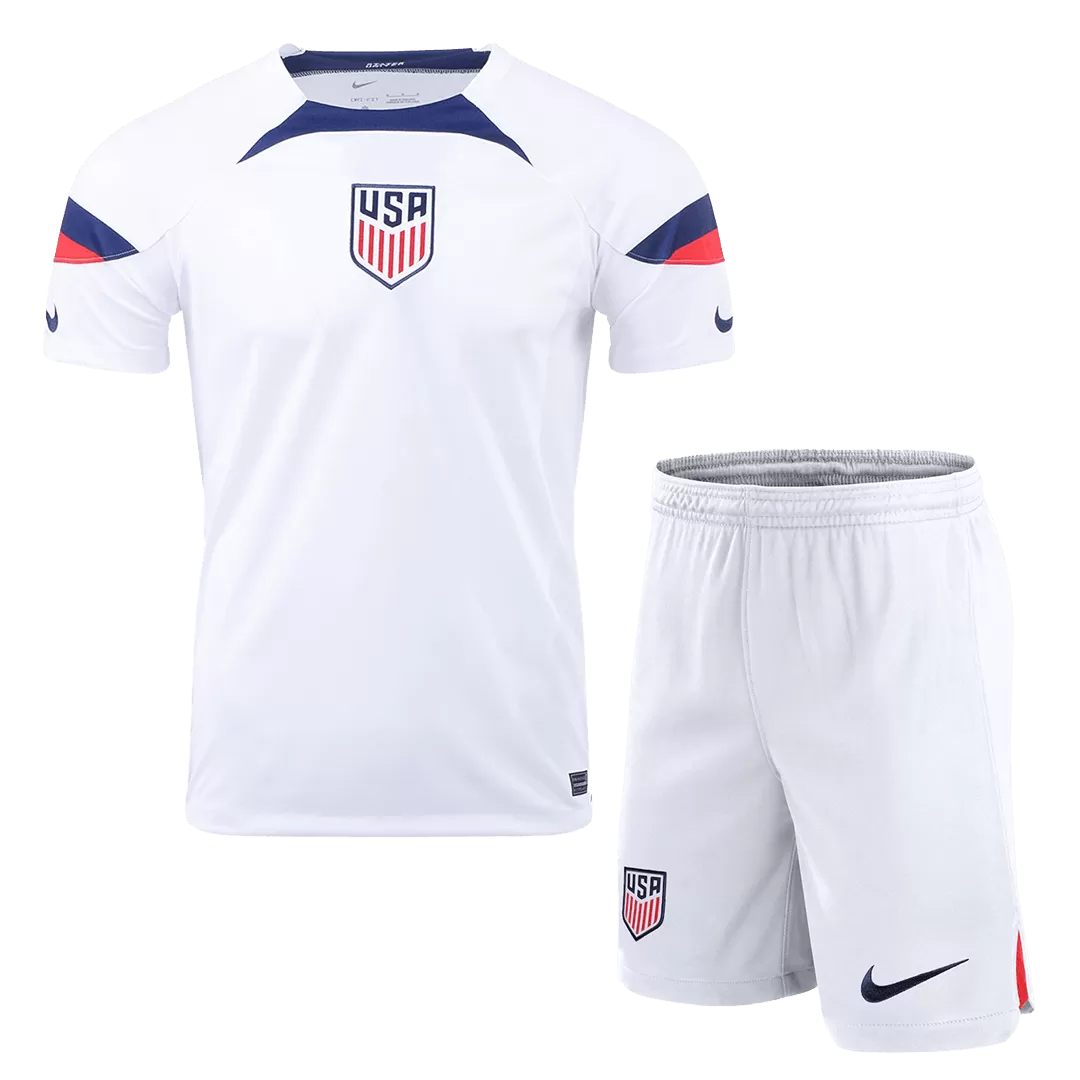 USA Home Soccer Jersey Kit(Jersey+Shorts) 2022