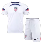 USA Home Soccer Jersey Kit(Jersey+Shorts) 2022 - soccerdealshop