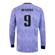 BENZEMA #9 Real Madrid Away Long Sleeve Soccer Jersey 2022/23 - soccerdealshop
