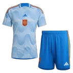 Spain Away Soccer Jersey Kit(Jersey+Shorts) 2022 - soccerdealshop