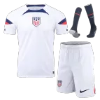 USA Home Soccer Jersey Kit(Jersey+Shorts+Socks) 2022 - soccerdealshop