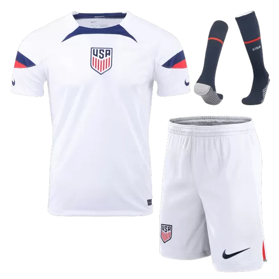 USA Home Soccer Jersey Kit(Jersey+Shorts+Socks) 2022