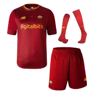 Roma Home Soccer Jersey Kit(Jersey+Shorts+Socks) 2022/23 - soccerdealshop