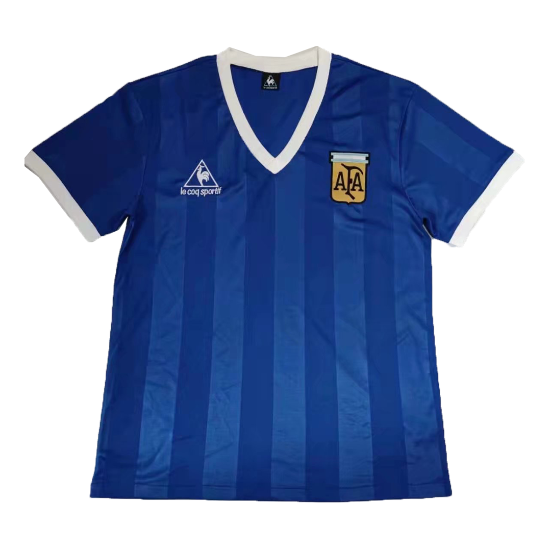 Retro 1986 Argentina Away Soccer Jersey - soccerdeal