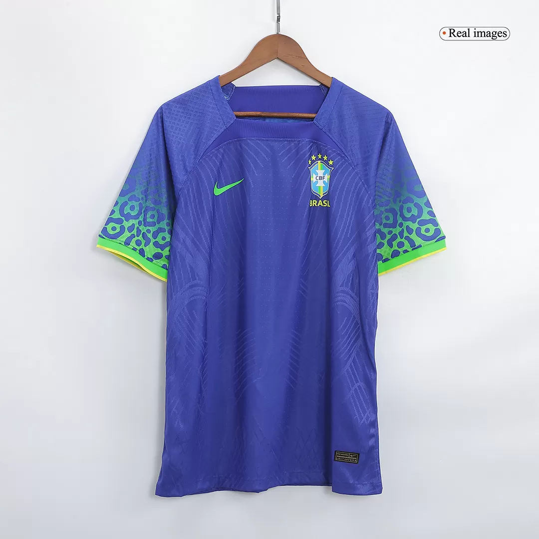 NEYMAR JR #10 Brazil Away Blue Fans Jersey 2022/23