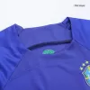 Kid's Brazil World Cup Away Soccer Jersey Kit(Jersey+Shorts) 2022 - Soccerdeal