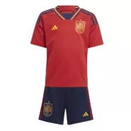 Kid's Spain Home Soccer Jersey Kit(Jersey+Shorts) 2022 - soccerdealshop