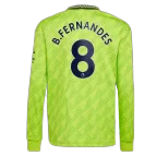 B.FERNANDES #8 Manchester United Third Away Long Sleeve Soccer Jersey 2022/23 - soccerdealshop