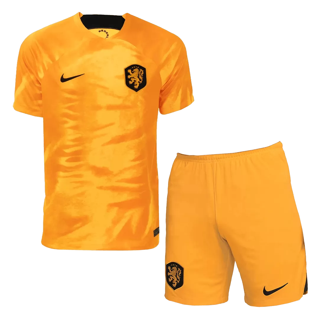 Netherlands Home Soccer Jersey Kit(Jersey+Shorts) 2022