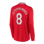 B.FERNANDES #8 Manchester United Home Long Sleeve Soccer Jersey 2022/23 - soccerdealshop