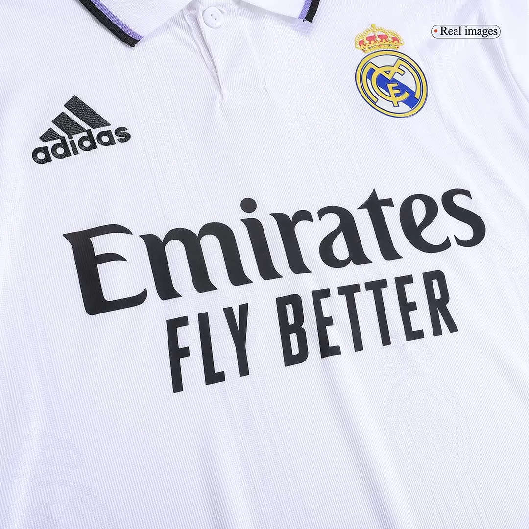 2022/23 adidas Real Madrid Long Sleeve Home Authentic Jersey - Soccer Master