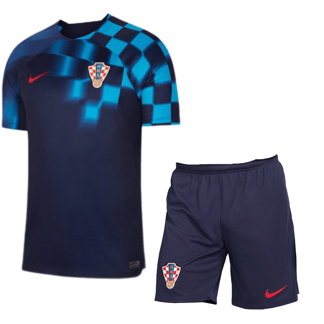 Croatia Away Soccer Jersey Kit(Jersey+Shorts) 2022 - soccerdeal
