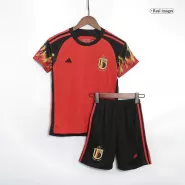 Kid's Belgium Home Soccer Jersey Kit(Jersey+Shorts) 2022 - soccerdealshop