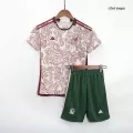 Kid's Mexico Away Soccer Jersey Kit(Jersey+Shorts) 2022 - soccerdealshop