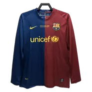 Retro 2008/09 Barcelona Home Long Sleeve Soccer Jersey - UCL Final - soccerdealshop