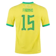 Authentic Nike FABINHO #15 Brazil Home Soccer Jersey 2022 - soccerdealshop