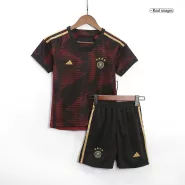Kid's Germany Away Soccer Jersey Kit(Jersey+Shorts) 2022 - soccerdealshop