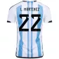 L.MARTINEZ #22 Argentina Home Soccer Jersey 2022 - soccerdealshop