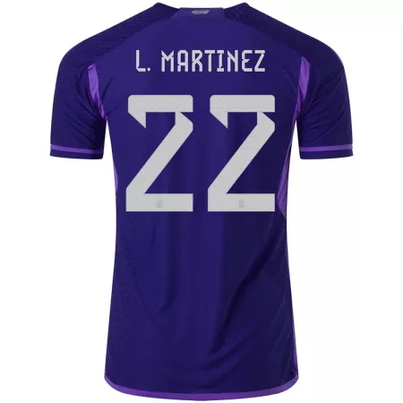 Authentic L. MARTINEZ #22 Argentina Away Soccer Jersey 2022 - soccerdeal