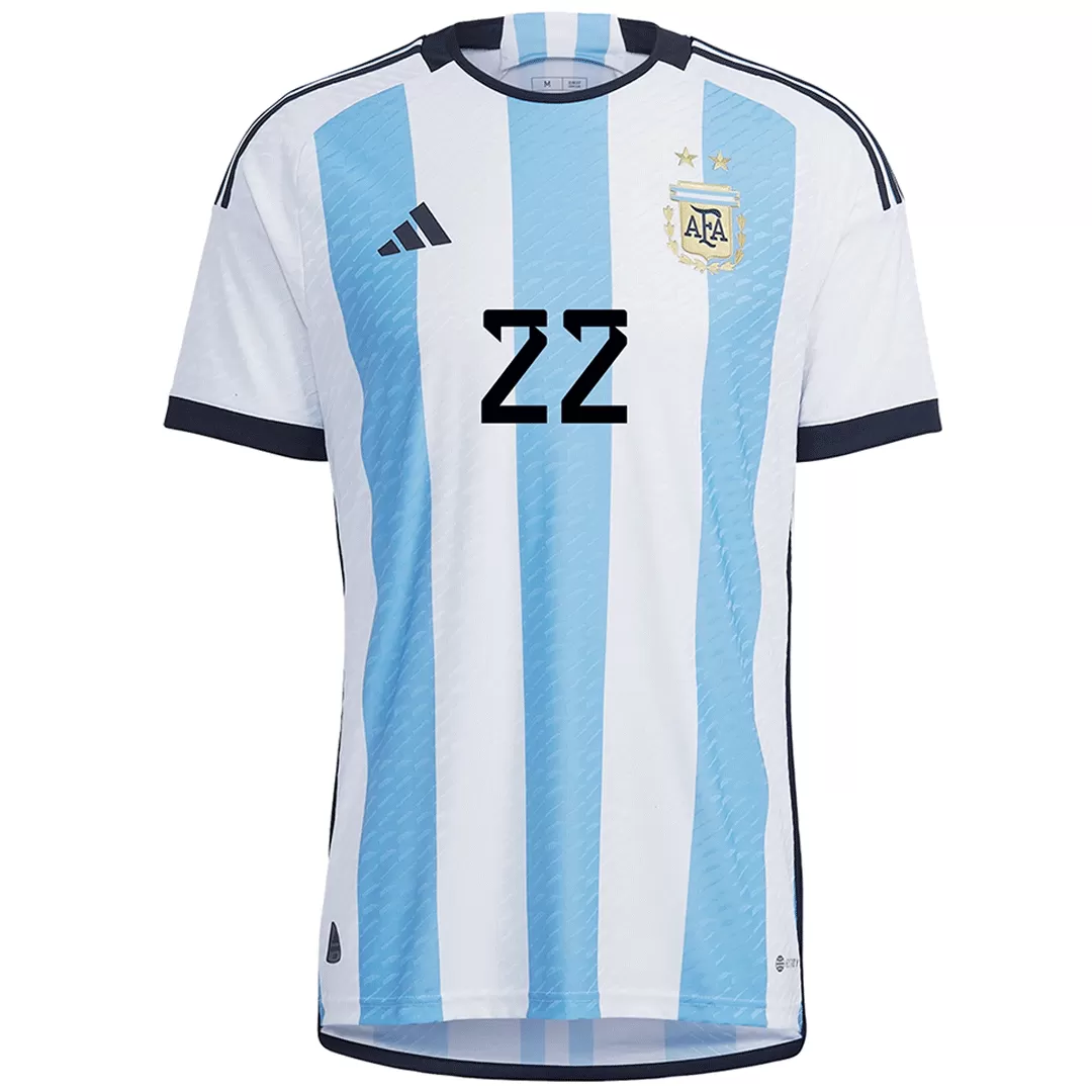 L. MARTINEZ #22 Argentina Jersey 2022 Authentic Home World Cup