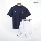 Kid's France Home Soccer Jersey Kit(Jersey+Shorts) 2022 - soccerdealshop