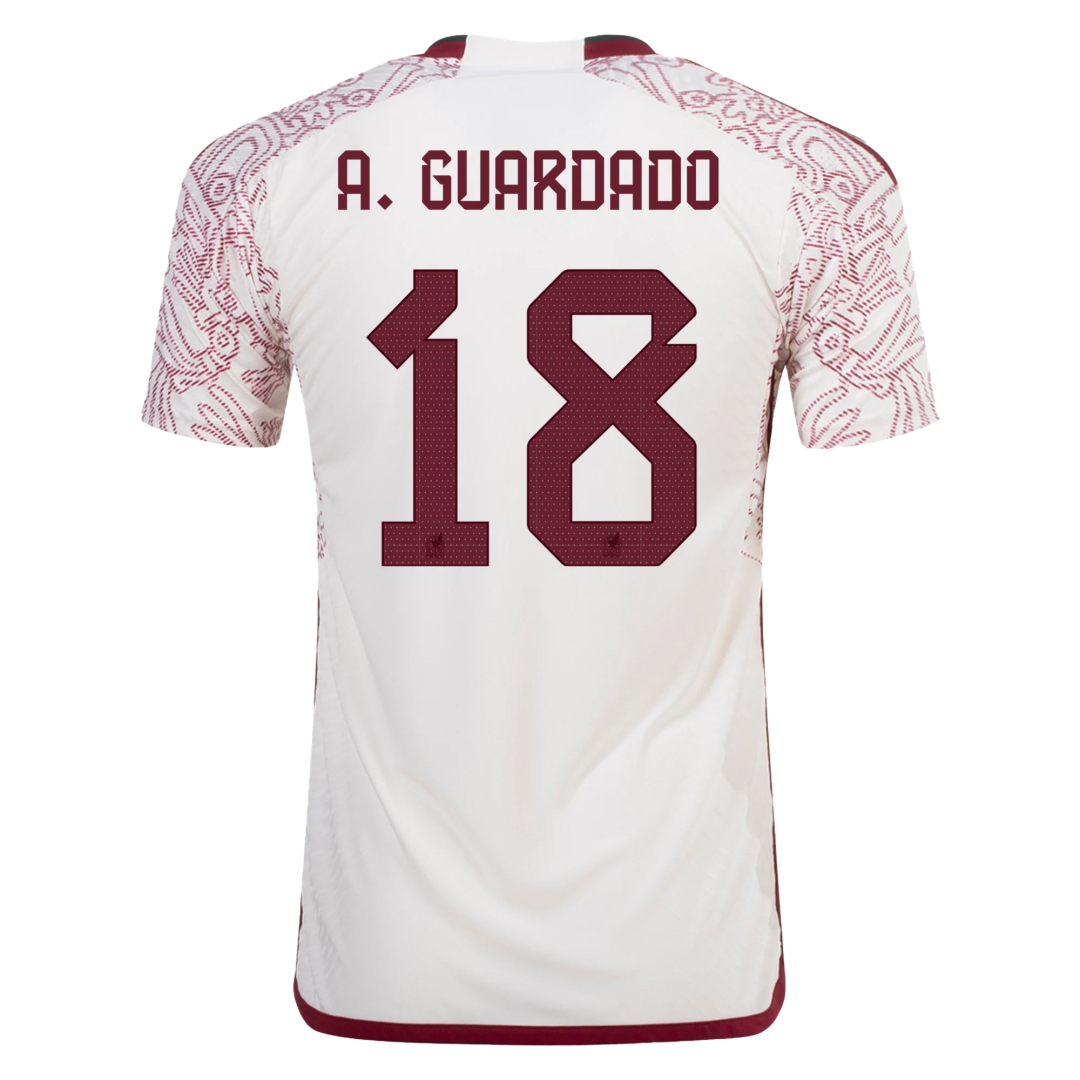 Authentic A.GUARDADO #18 Mexico Away Soccer Jersey 2022 - soccerdeal